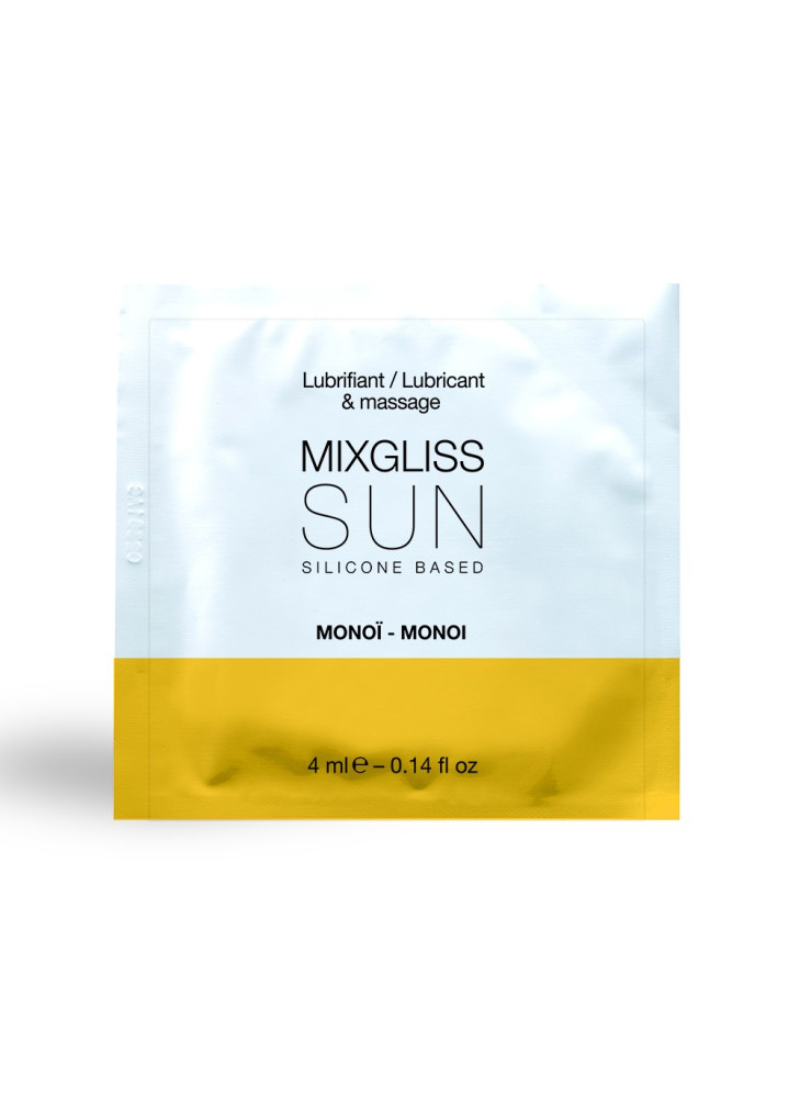 Dosette 2 En 1 Lubrifiant Et Huile De Massage Silicone Mixgliss Sun Monoï  4 ML - L6022412
